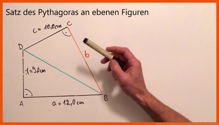 04 Kl9 Satz des Pythagoras an ebenen Figuren für ebene figuren arbeitsblatt