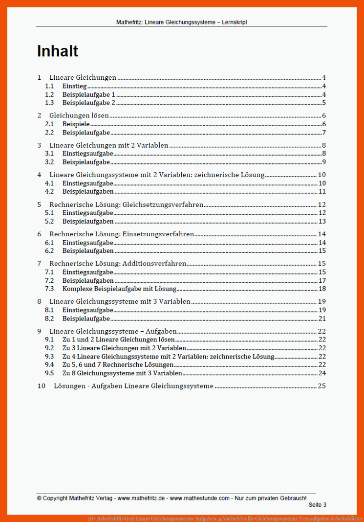 10+ ArbeitsblÃ¤tter] Linare Gleichungssysteme Aufgaben @Mathefritz für gleichungssysteme textaufgaben arbeitsblätter