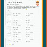 10er Einmaleins Fuer Großes Einmaleins Arbeitsblatt