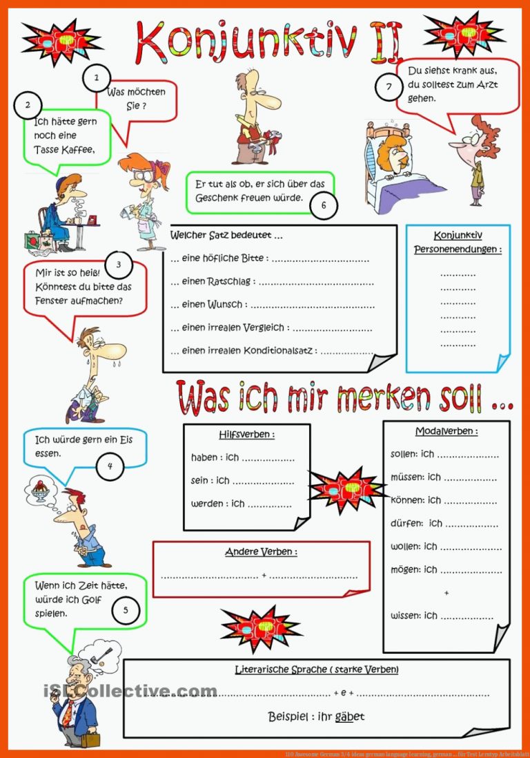 110 Awesome German 3/4 ideas | german language learning, german ... für test lerntyp arbeitsblatt