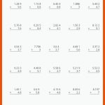 25) Dezimalzahlen Multiplikation ( 3-stellig Dezimal Um 1-stellig ... Fuer Multiplikation Von Dezimalzahlen Arbeitsblätter