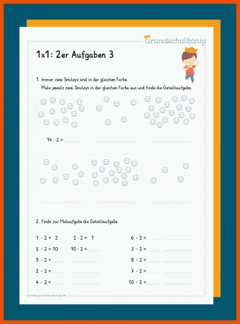 1×1 Arbeitsblätter 2er Reihe