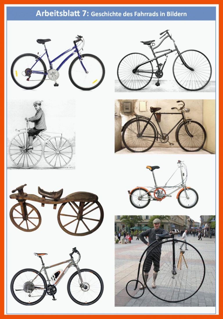 3.1: Geschichte des Fahrrads für geschichte des fahrrads arbeitsblatt