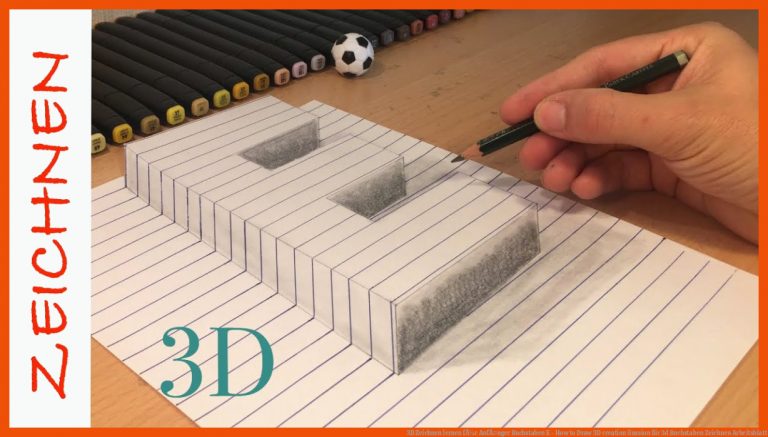 3D Zeichnen lernen fÃ¼r AnfÃ¤nger Buchstaben E - How to Draw 3D creation ilussion für 3d buchstaben zeichnen arbeitsblatt