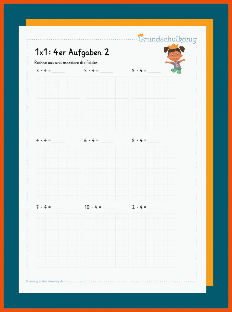 4er Einmaleins für einmaleins 4er reihe arbeitsblatt
