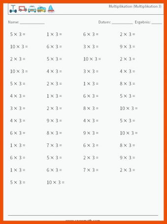 Arbeitsblätter Mathe Klasse 3 Multiplikation