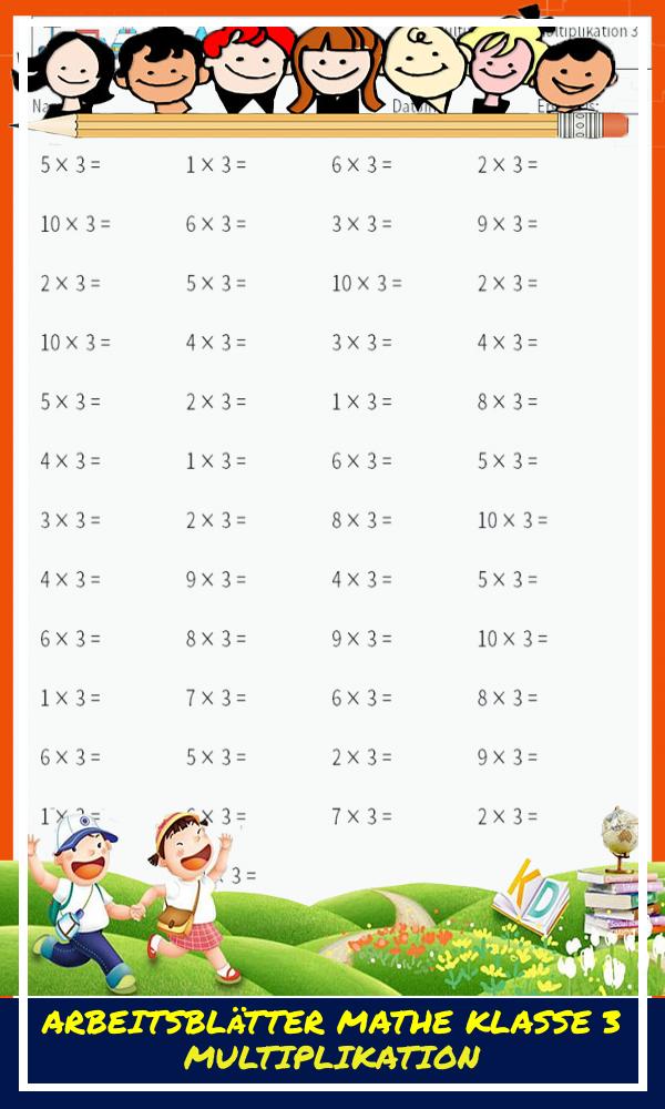 Arbeitsblätter Mathe Klasse 3 Multiplikation