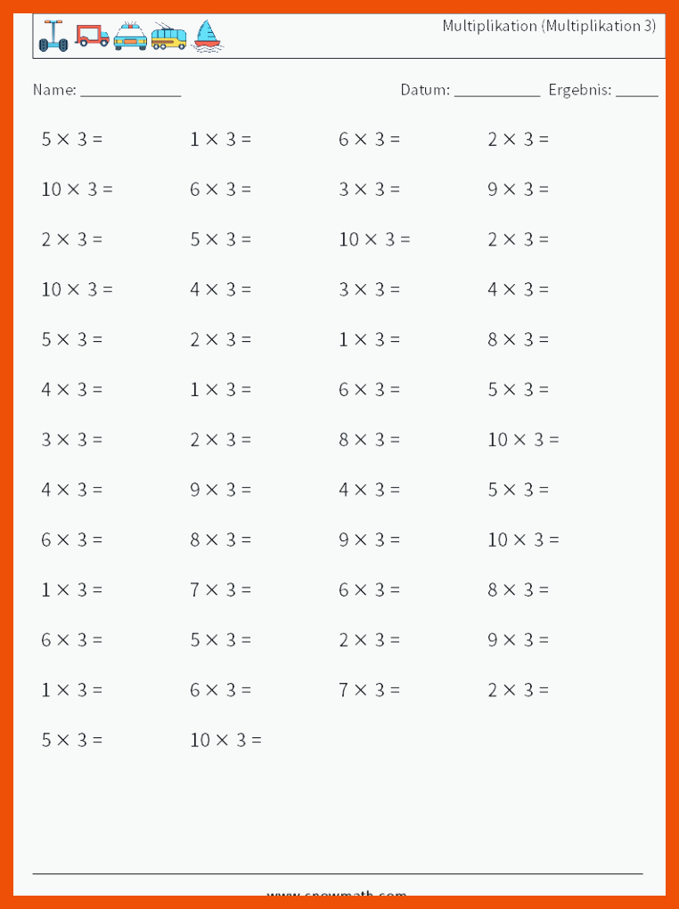 50) multiplikation (multiplikation 3) Mathe-ArbeitsblÃ¤tter, Mathe ... für arbeitsblätter mathe klasse 3 multiplikation