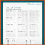 7-tage-challenge Zum Halbschriftlichen Verfahren Der Division, 4. Klasse Fuer Division 4. Klasse Arbeitsblätter