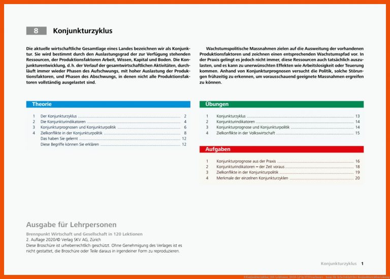 8 Konjunkturzyklus; 120-lektionen_2020-lp by Str Teachware - issuu Fuer Arbeitsblatt Der Konjunkturzyklus Lösung