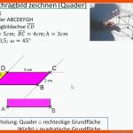 9.8.2 SchrÃ¤gbild Zeichnen (quader) Fuer Schrägbild Würfel Und Quader Arbeitsblatt