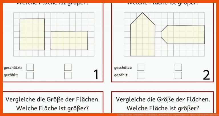 9 Mathe FlÃ¤che-Ideen | mathe, flÃ¤cheninhalt, mathematik für zusammengesetzte flächen arbeitsblatt volksschule