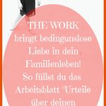 9 the Work Of byron Katie-ideen byron Katie ... Fuer the Work Arbeitsblatt