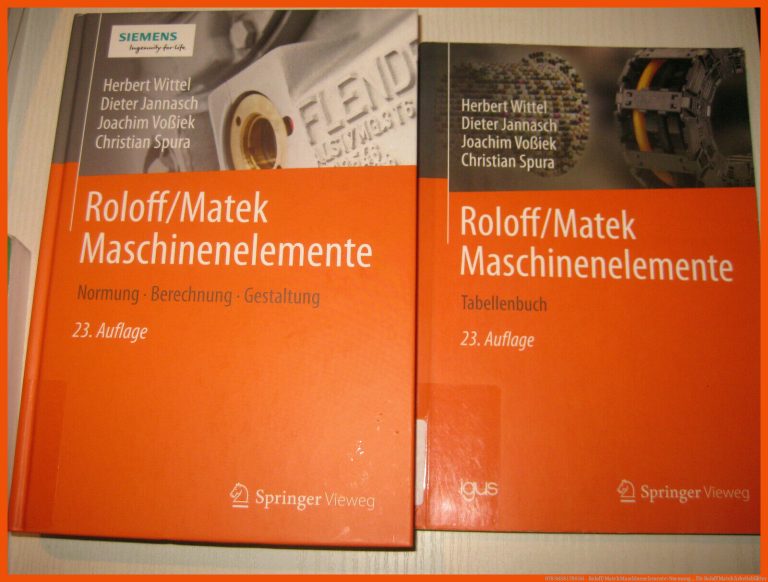 9783658178956 - Roloff/Matek Maschinenelemente: Normung ... für roloff matek arbeitsblätter