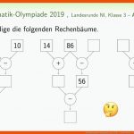 A1 Mathematik-olympiade 2019 (ni) 1. Stufe Klasse 3 RechenbÃ¤ume Fuer Rechenbäume Arbeitsblatt Klasse 5 Pdf