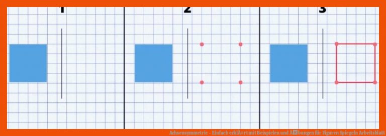 Achsensymmetrie - Einfach erklÃ¤rt mit Beispielen und Ãbungen für figuren spiegeln arbeitsblatt