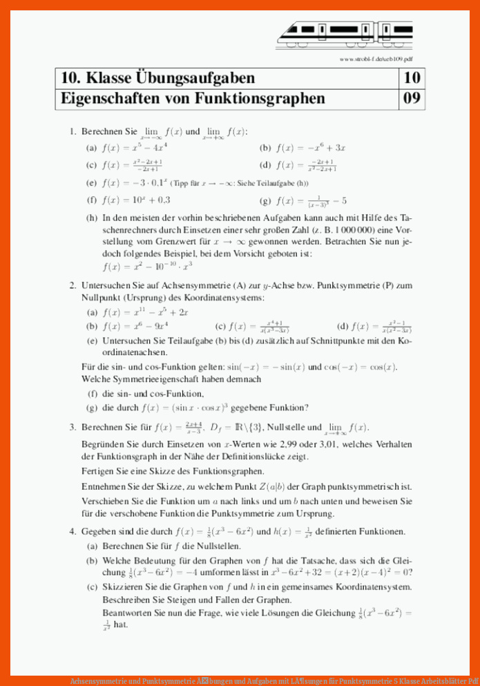 Achsensymmetrie und Punktsymmetrie Ãbungen und Aufgaben mit LÃ¶sungen für punktsymmetrie 5 klasse arbeitsblätter pdf