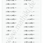 Addition Ganzer Zahlen (klasse 5/6) Rationale Zahlen, Ganze ... Fuer Rechnen Mit Ganzen Zahlen Arbeitsblätter