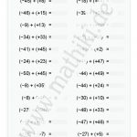 Addition Ganzer Zahlen (klasse 5/6) Rationale Zahlen, Ganze ... Fuer Rechnen Mit Negativen Zahlen Arbeitsblätter