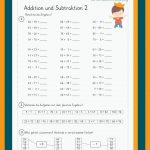 Addition Und Subtraktion Fuer Arbeitsblätter Mathe Klasse 2 Kostenlos
