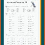 Addition Und Subtraktion Fuer Mathe Arbeitsblatt 2. Klasse