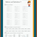 Addition Und Subtraktion Fuer Minus Rechnen 1 Klasse Arbeitsblätter