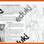Ãgyptische Figuren In Malerei Und Relief - Arbeitsblatt Rasterzeichnung Fuer Grafische Strukturen Arbeitsblatt