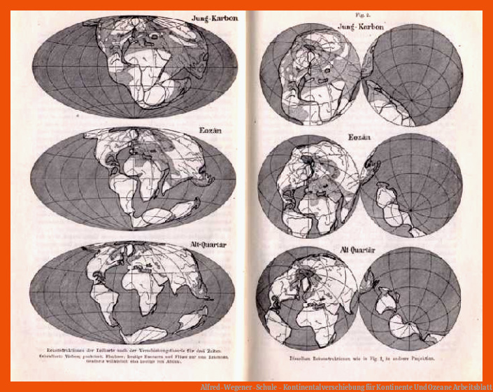 Alfred-Wegener-Schule - Kontinentalverschiebung für kontinente und ozeane arbeitsblatt