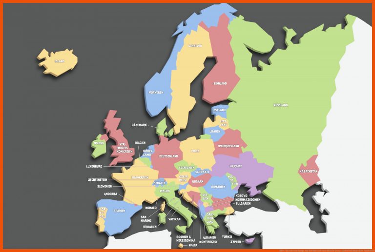 Alle 47 LÃ¤nder Von Europa Und Ihre Daten Auf Einen Blick Fuer Europa Länder Und Hauptstädte Arbeitsblatt