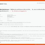 Alm1-4_l Fuer Arbeitsblätter Metalltechnik Lernfelder 1 Bis 4 Mit Projekten Lösungen Pdf