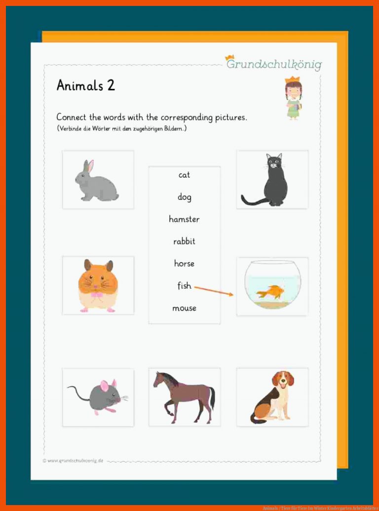Animals / Tiere für tiere im winter kindergarten arbeitsblätter