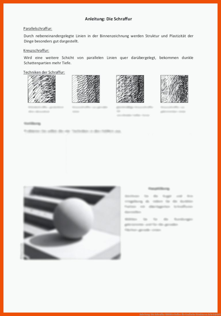 Anleitung: Die Schraffur | RAAbits Online für grafische strukturen arbeitsblatt