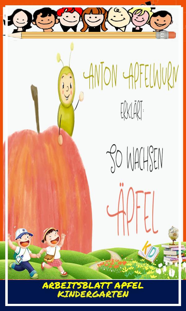 Arbeitsblatt Apfel Kindergarten