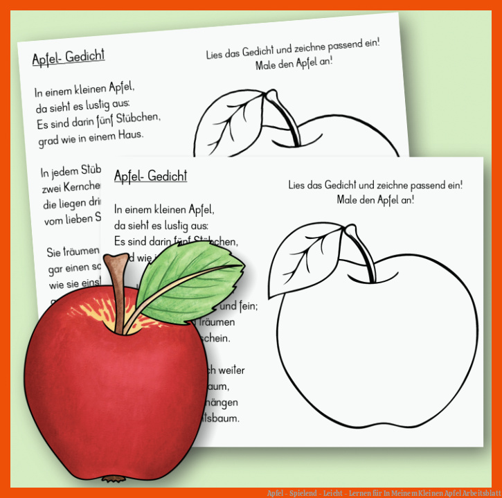 Apfel - Spielend - Leicht - Lernen für in meinem kleinen apfel arbeitsblatt