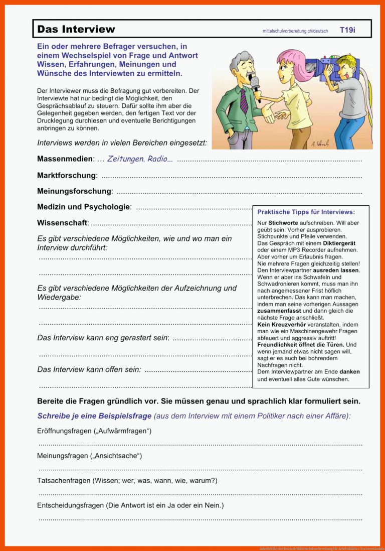 ArbeitsblÃ¤tter Deutsch Mittelschulvorbereitung für arbeitsblätter textverständnis