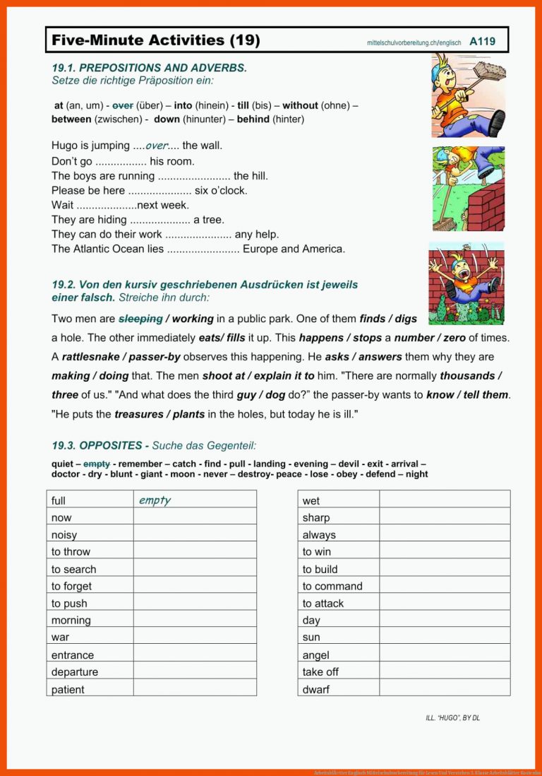 ArbeitsblÃ¤tter Englisch Mittelschulvorbereitung für lesen und verstehen 3. klasse arbeitsblätter kostenlos