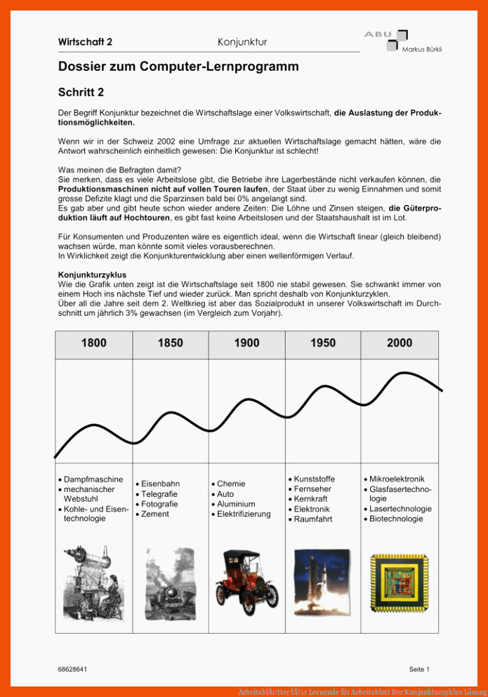 ArbeitsblÃ¤tter fÃ¼r Lernende für arbeitsblatt der konjunkturzyklus lösung