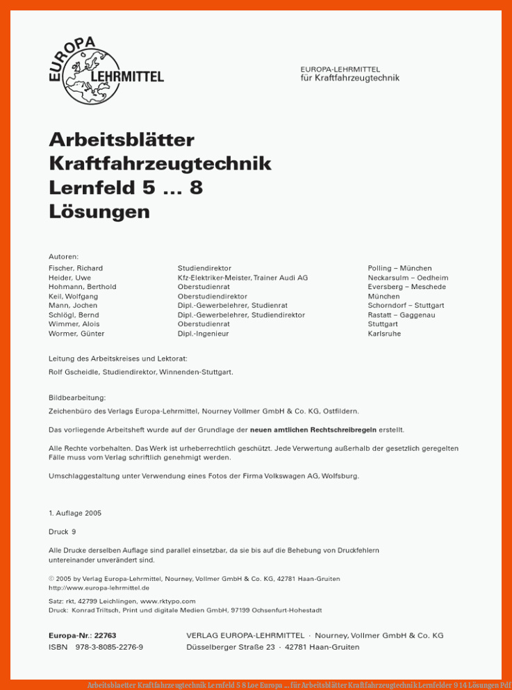 Arbeitsblaetter Kraftfahrzeugtechnik Lernfeld 5 8 Loe Europa ... für arbeitsblätter kraftfahrzeugtechnik lernfelder 9 14 lösungen pdf