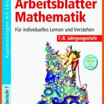 ArbeitsblÃ¤tter Mathematik 7./8. Klasse - Mayer, Ilse - Dussmann ... Fuer Mathe Arbeitsblätter Klasse 8