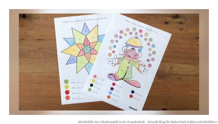 ArbeitsblÃ¤tter: Mathematik in der Grundschule - Betzold Blog für Malen Nach Zahlen Arbeitsblätter
