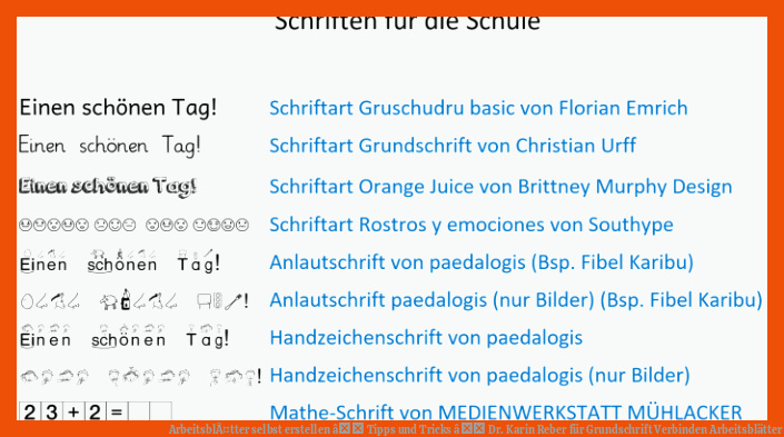 ArbeitsblÃ¤tter selbst erstellen â Tipps und Tricks â Dr. Karin Reber für grundschrift verbinden arbeitsblätter