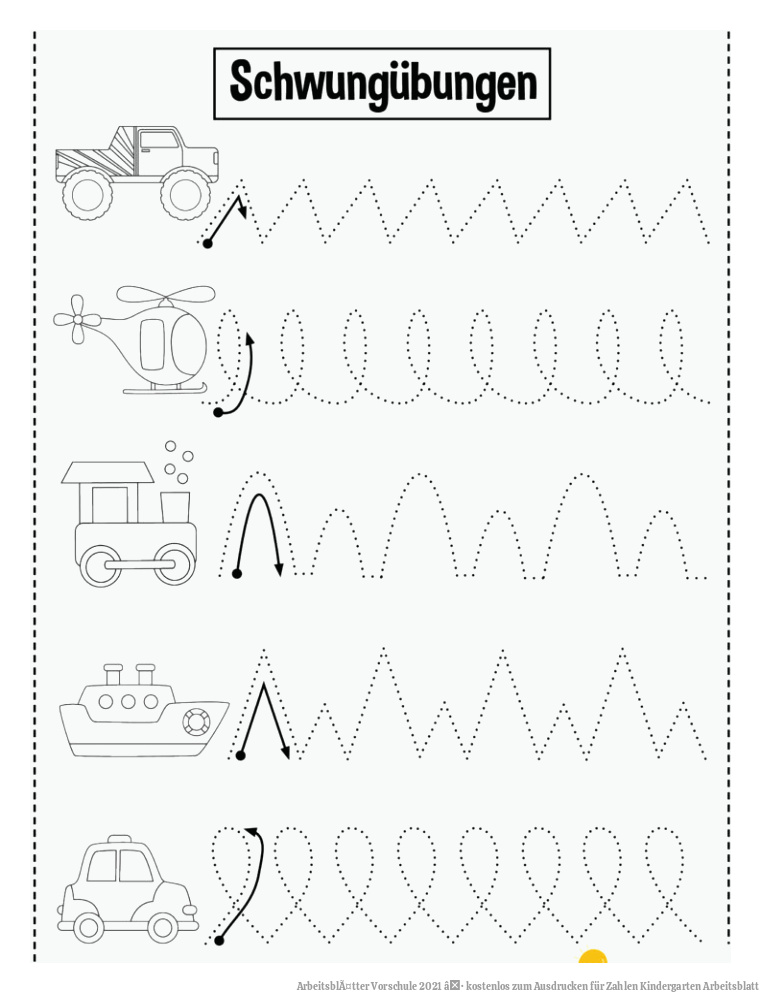 ArbeitsblÃ¤tter Vorschule 2021 â· kostenlos zum Ausdrucken für Zahlen Kindergarten Arbeitsblatt