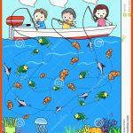 Arbeitsblatt FÃ¼r Bildung - ZÃ¤hlung Von Fischen Vektor Abbildung ... Fuer Merkmale Der Fische Arbeitsblatt