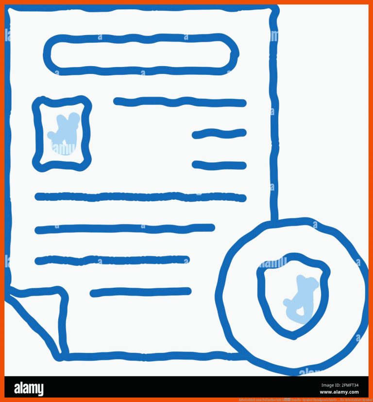 Arbeitsblatt zum Polizeibericht â Doodle-Symbol Handgezeichnete ... für arbeitsblatt symbol