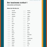 Artikel Fuer Deutsch Klasse 8 Arbeitsblätter