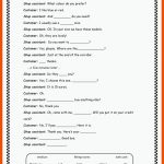 At the Clothing Shop English Worksheets for Kids, English ... Fuer Shopping Dialogue Englisch Arbeitsblatt