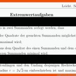 Aufgaben Extremwertaufgaben Mit LÃ¶sungen Koonys Schule #1599 Fuer Extremwertaufgaben Arbeitsblatt