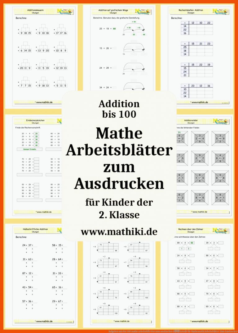 Aufgaben mix bis 100 mathe arbeitsblÃ¤tter zum ausdrucken â Artofit für mathematik arbeitsblätter zum ausdrucken