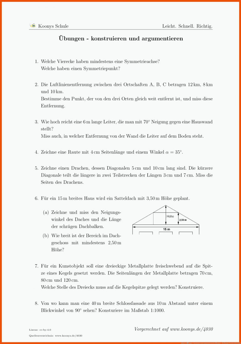 Aufgaben Ãbungen - Konstruieren Und Argumentieren Mit LÃ¶sungen ... Fuer übungen Vierecke Arbeitsblatt