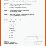 Aufgaben Volumen Quader WÃ¼erfel: Matheaufgaben Klasse 6 Fuer Geometrie Klasse 6 Arbeitsblätter